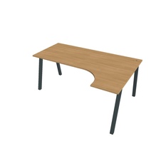 HOBIS kancelářský stůl tvarový, ergo levý - UE A 1800 L, dub