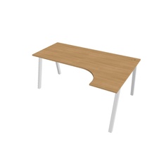 HOBIS kancelářský stůl tvarový, ergo levý - UE A 1800 L, dub