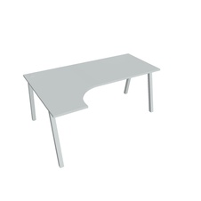 HOBIS kancelářský stůl tvarový, ergo pravý - UE A 1800 P, šedá