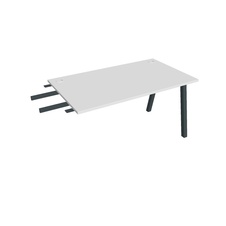 HOBIS přídavný stůl do úhlu - US A 1400 RU, hloubka 80 cm, bílá