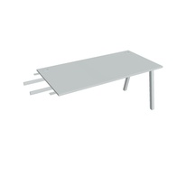 HOBIS přídavný stůl do úhlu - US A 1600 RU, hloubka 80 cm, šedá
