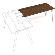 HOBIS přídavný stůl do úhlu - US A 1600 RU, hloubka 80 cm, šedá
