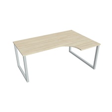 HOBIS kancelářský stůl tvarový, ergo levý - UE O 1800 60 L, akát