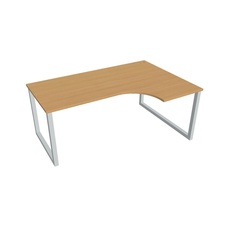 HOBIS kancelářský stůl tvarový, ergo levý - UE O 1800 60 L, buk