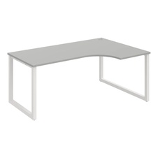 HOBIS kancelářský stůl tvarový, ergo levý - UE O 1800 60 L, šedá