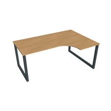 HOBIS kancelářský stůl tvarový, ergo levý - UE O 1800 60 L, dub