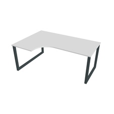 HOBIS kancelářský stůl tvarový, ergo pravý - UE O 1800 60 P, bílá