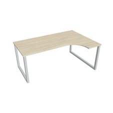 HOBIS kancelářský stůl tvarový, ergo levý - UE O 1800 L, akát