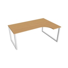 HOBIS kancelářský stůl tvarový, ergo levý - UE O 1800 L, buk