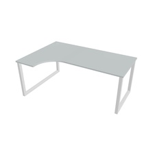 HOBIS kancelářský stůl tvarový, ergo pravý - UE O 1800 P, šedá