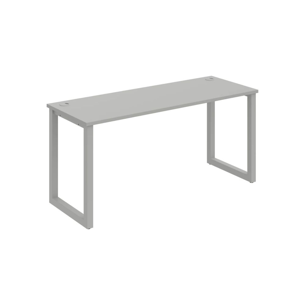 HOBIS kancelářský stůl rovný - UE O 1600, hloubka 60 cm, šedá