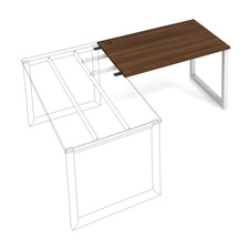 HOBIS přídavný stůl do úhlu - US O 1200 RU, hloubka 80 cm, bílá