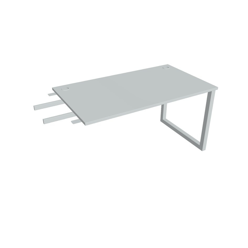 HOBIS přídavný stůl do úhlu - US O 1400 RU, hloubka 80 cm, šedá