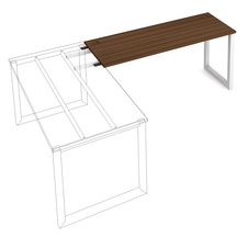 HOBIS přídavný stůl do úhlu - UE O 1600 RU, hloubka 60 cm, ořech