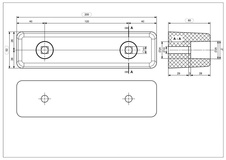 Gumový doraz na kamion 200x52x60 mm