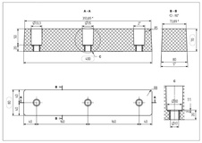 Gumový doraz na kamion 400x70x80 mm