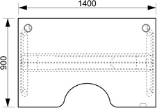 HOBIS ergo elektr.stavitelný stůl 140 cm, stand. ovlad. - MSE 2 1400, třešeň