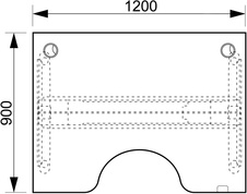 HOBIS ergo elektr.stavitelný stůl 120 cm, stand. ovlad. - MSE 3 1200, třešeň