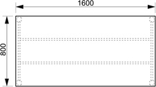 HOBIS kancelářský stůl jednací - UJ 1600, třešeň