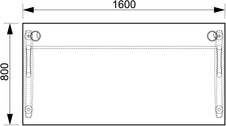 HOBIS kancelářský stůl pracovní rovný - CS 1600, akát