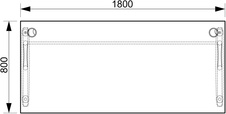 HOBIS kancelářský stůl pracovní rovný - CS 1800, bílá