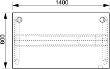 HOBIS výškově stavitelný stůl  MOTION MS 2 1400, stand.ovládání, buk