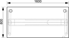 HOBIS výškově stavitelný stůl  MOTION MS 3 1600, stand.ovládání, akát