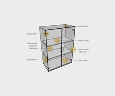 HOBIS skříň policová dvéřová - D 3 40 01, buk