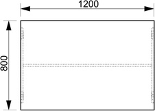 HOBIS kancelářský stůl jednací rovný - GJ 1200, akát