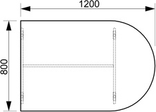 HOBIS přídavný stůl jednací oblouk - GP 1200 1, buk