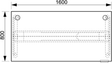 HOBIS výškově  stavitelný stůl 160 cm, paměť.ovlad. - MOTION MS 2M 1600, akát
