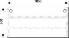 HOBIS kancelářský stůl rovný - US 1600, akát