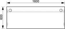 HOBIS stůl pracovní rovný - GE 1600, akát