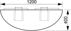 HOBIS přídavný stůl zakončovací oblouk - CP 120, třešeň