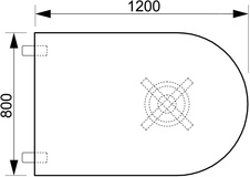 HOBIS přídavný stůl jednací oblouk - CP 1200 3, ořech