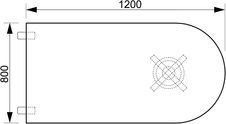 HOBIS přídavný stůl jednací oblouk - CP 1600 3, akát