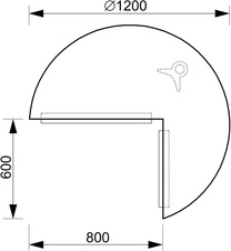 HOBIS přídavný stůl jednací levý - CP 22 L N, olše