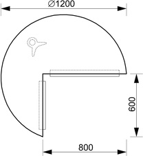 HOBIS přídavný stůl jednací pravý - CP 22 P P, dub