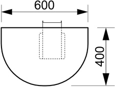 HOBIS přídavný stůl zakončovací oblouk - CP 60, buk