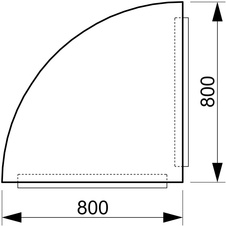 HOBIS spojovací stůl levý - CP 900 L, bílá