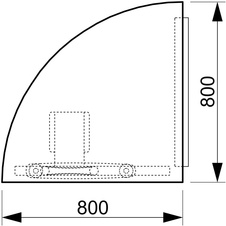 HOBIS spojovací stůl levý - CP 901 L, bílá