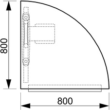 HOBIS spojovací stůl pravý - CP 901 P, bílá