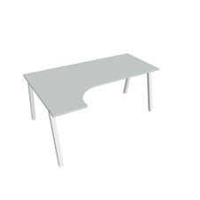 HOBIS kancelářský stůl tvarový, ergo pravý - UE A 1800 P, šedá