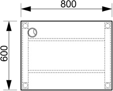 HOBIS kancelářský stůl rovný - UE O 800, hloubka 60 cm, dub