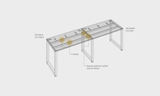 HOBIS přídavný stůl rovný - UE O 800 R, hloubka 60 cm, akát