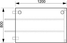 HOBIS přídavný stůl do úhlu - US O 1200 RU, hloubka 80 cm, akát