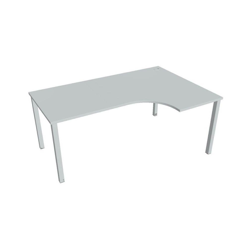 HOBIS kancelářský stůl tvarový, ergo levý - UE 1800 60 L, šedá