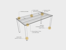 HOBIS kancelářský stůl zdvojený - USD 1200, buk