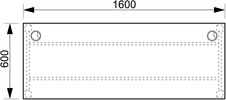 HOBIS kancelářský stůl rovný - UE 1600, hloubka 60 cm, akát