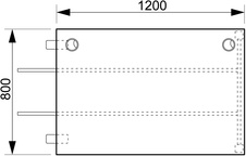 HOBIS přídavný stůl do úhlu - US 1200 RU, hloubka 80 cm, třešeň